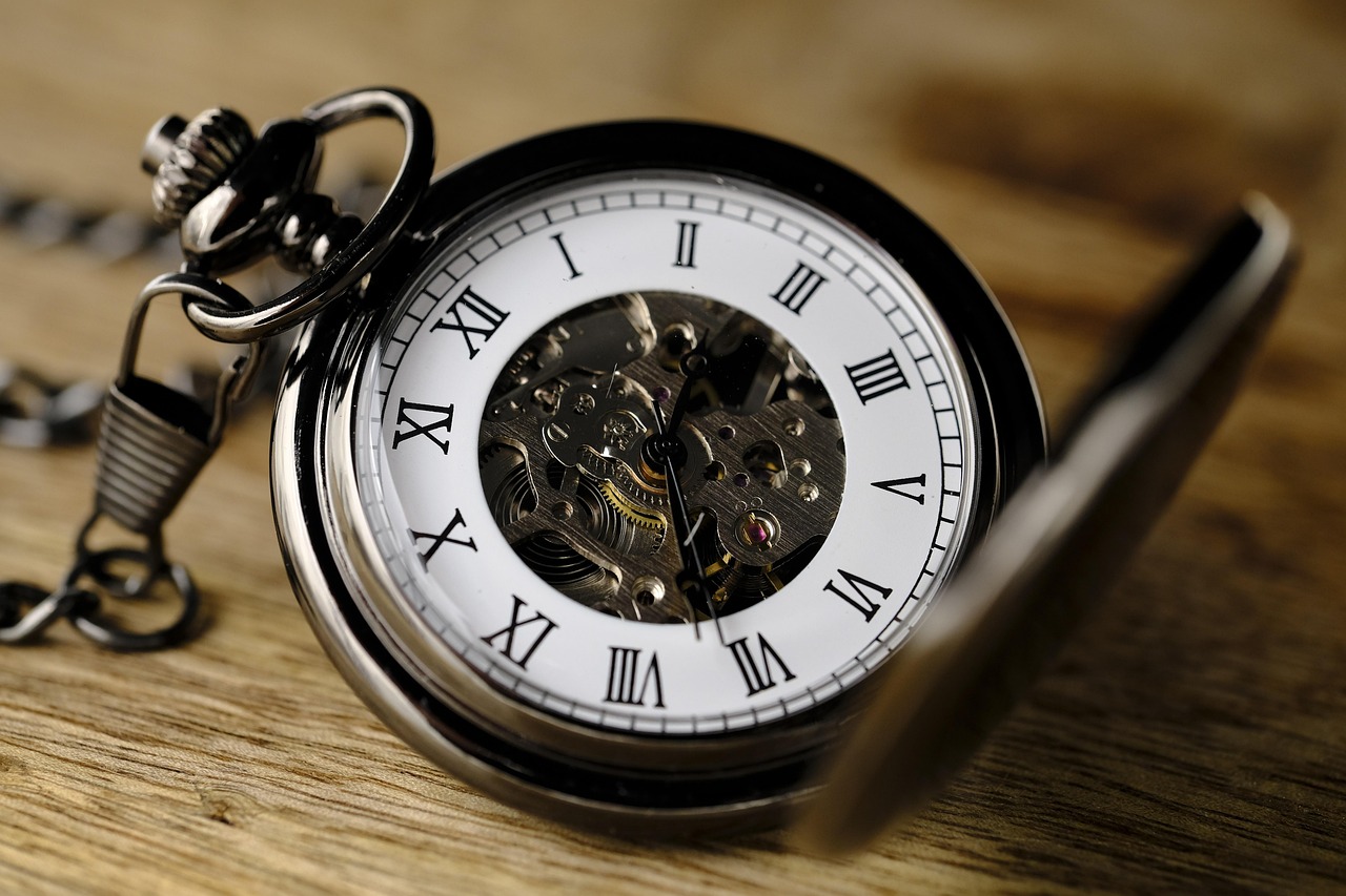 Watchmaker bench and pocket watch
